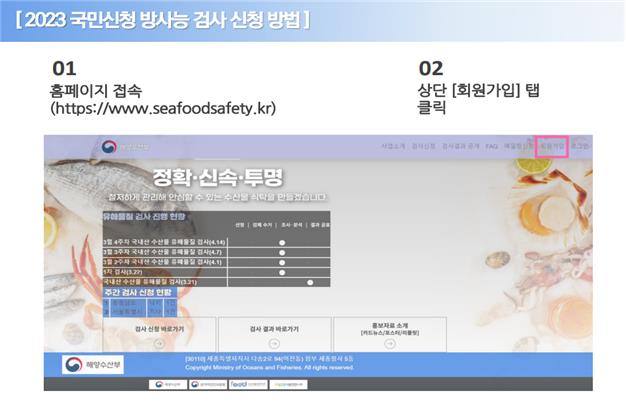 국민신청 수산물 방사능 검사, 30일부터 본격 운영