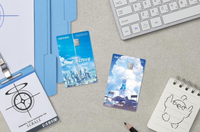 넥슨 현대카드, 한정판 ‘블루 아카이브 플레이트’ 출시