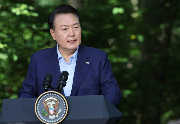 尹대통령, “캠프 데이비드 역사적 장소…협력의 새로운 장”