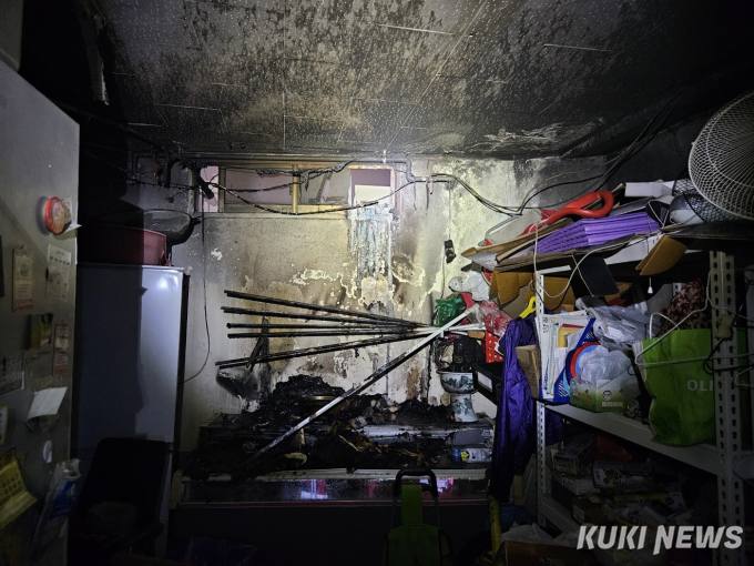 부산 동구 수정동 시장 상가 화재...인명피해는 없어...
